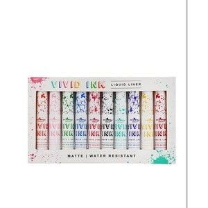 ITALIA DELUXE VIVID INK LIQUID EYELINER SET 10 PC